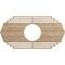 Ekena Millwork Chrysler Wood Fretwork Pierced Ceiling Medallion, Red Oak, 38"W x 19"H x 10"ID x 3/8"T CMWP38X19X0375CSRO - alternate 1